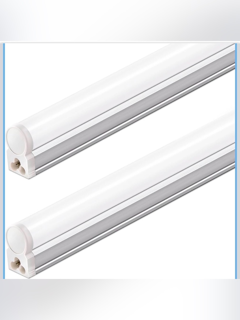 New Open Box Barrina T5 LED Shop Light, 4FT, 2200lm, 6500K, 20W, Linkable, 2 Pk